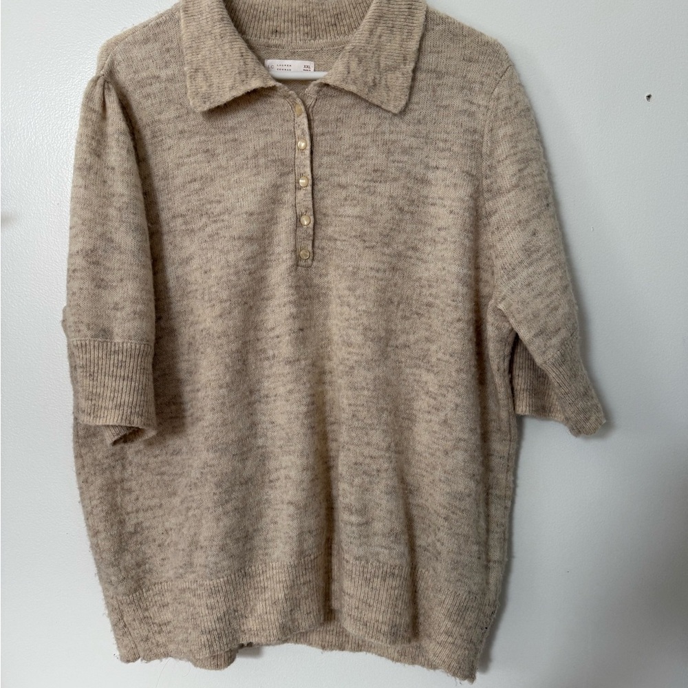 LC Lauren Conrad Heathered Tan Sweater